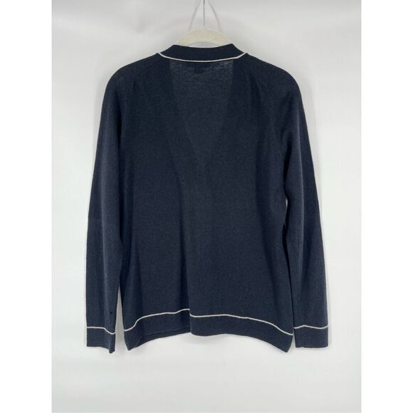 Pendleton Vintage 2000's Silk Wool Cashmere Blend Cardigan Navy Women Size Large - Picture 2 of 10